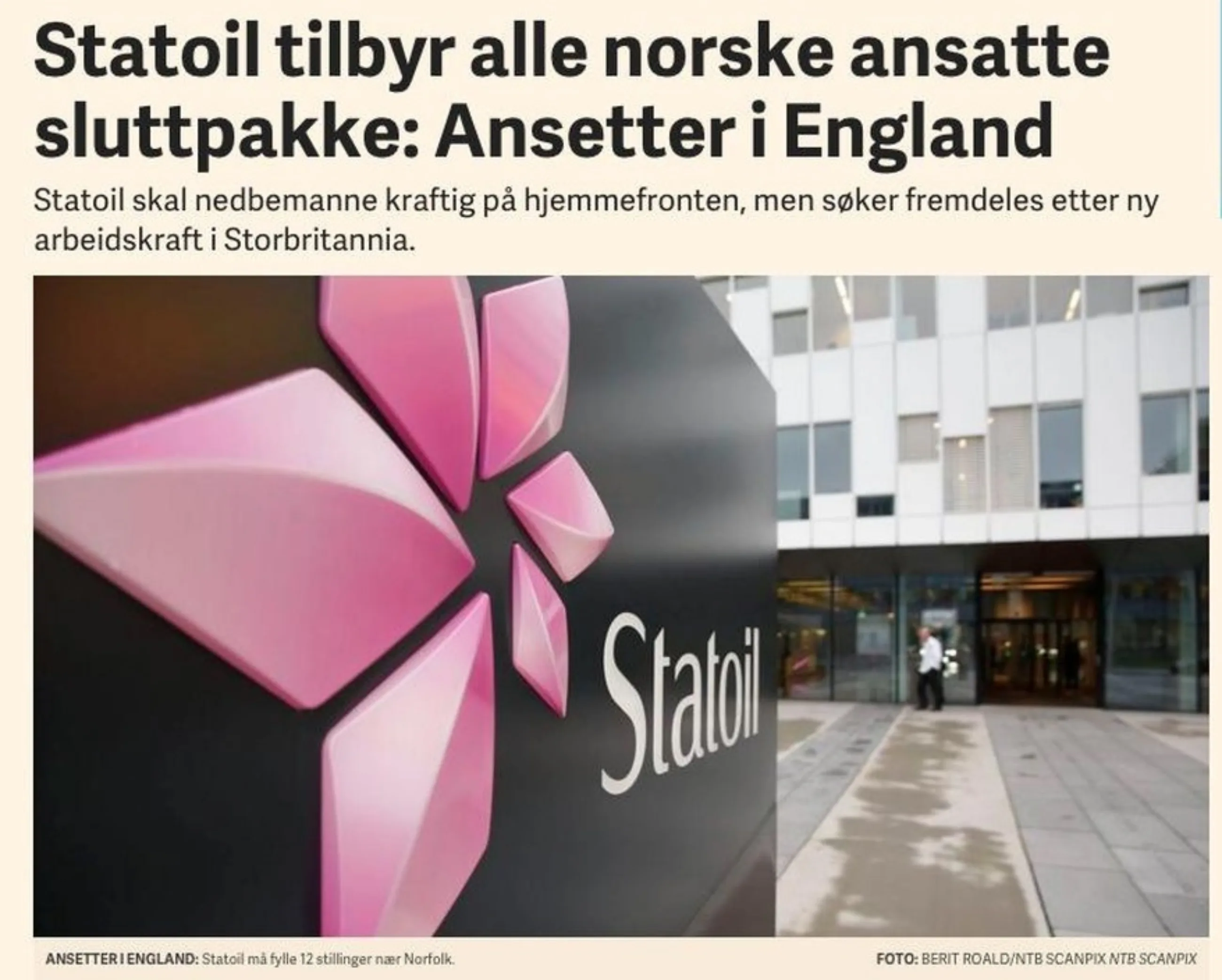 2015 12 15 E24 Statoil tilbyr alle norske ansatte sluttpakke Ansetter i England cropped